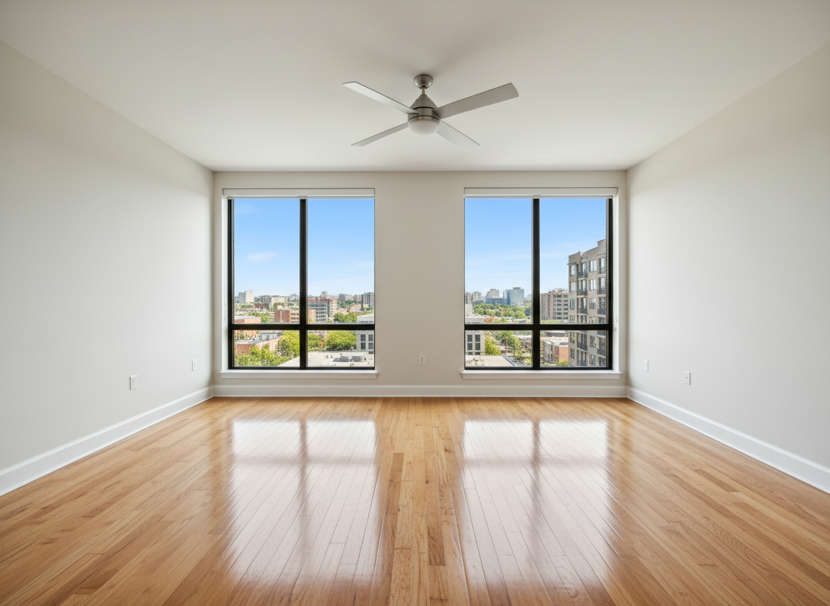 Empty freshly cleaned apartment ready for move-in